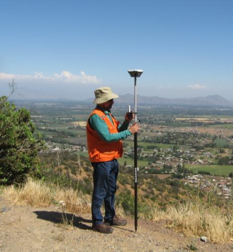 Levantamiento topográfico con GPS, zona rural.